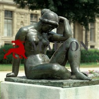 Sculpture de femme nue, sur mesure, OEM, usine chinoise professionnelle, faite à la main, Bronze Antique