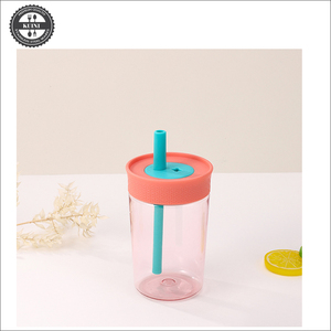 Trẻ em BPA-free nhựa Tumbler với tràn kháng linh hoạt rơm, dễ dàng để làm sạch, trẻ em chai nước, tuyệt vời cho du lịch, 15 OZ - Product Image 6