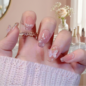 New 3D Jewelry Decoration Portable <b>Hand</b>-made Wearable Artificial Nails Long Personalized Fashion False Nails 24pcs - Product Image 3