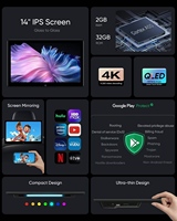 14'' Rücksitz-Kopfstützenbildschirm Android 13 System 5G WiFi Unterstützung UHD 4K Videodekodierung Vollformat-Audiowiedergabe Monitor
