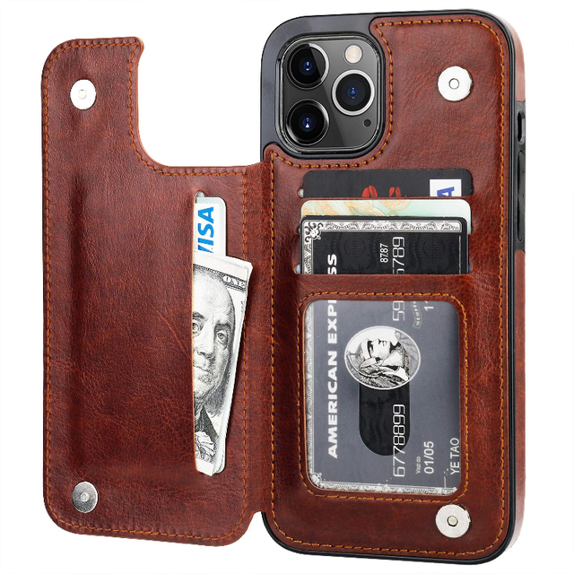 For for iPhone 16 Max Plus 15 14 13 12 Mini Pro XS Case Luxury Premium Leather Phone Case Wallet Card Slot Shockproof Flip Cove