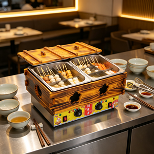 เครื่องทำโอเด้งไฟฟ้าแบบสองถัง 12 ช่อง 18 หลุม สำหรับร้านอาหารและแผงลอย - Product Image 3