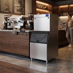 beverage crescent water cooled <b>ice</b> <b>machine</b> with bin food service crescent half moon <b>ice</b> makerNES-260R-P - Product Image 3