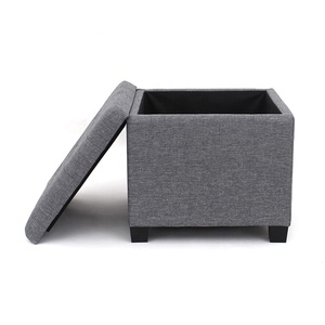 Su misura di Stoccaggio Biancheria Faux Ottoman <span class=keywords><strong>Pouf</strong></span> Resto Del Piede Sgabello Sedia <span class=keywords><strong>con</strong></span> Le Gambe per Divano del Soggiorno - Product Image 3