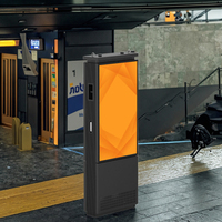 Pantalla dual de 55 pulgadas y 65 pulgadas, quiosco Digital impermeable para exteriores para tiendas minoristas, metros, ascensores, aeropuertos, gráficos de animación