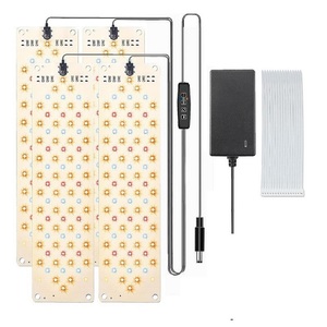 Luces de cultivo de 4 paneles para plantas de interior Piso Espectro completo 1-4 Temporizador de Halo blanco 3 modos de luz 10 Atenuación - Product Image 1