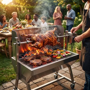 <span class=keywords><strong>Asador</strong></span> de Pollos a la Brasa, Parrilla de Carbón para Pollos, Estilo Portugués - Product Image 3