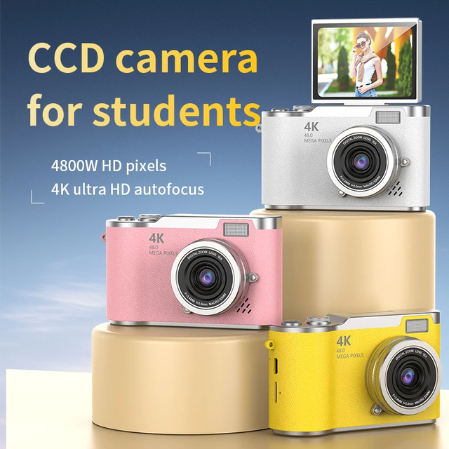 4K Optical 8X Zoom CMOS Digital Camera LK007 Cheap Vlog CCD Camera with 2"-3" Screen for Card