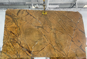 Dalles de marbre brun de la forêt tropicale en cuir poli de marbre doré indien classique pour la <span class=keywords><strong>décoration</strong></span> intérieure en <span class=keywords><strong>pierre</strong></span> - Product Image 6