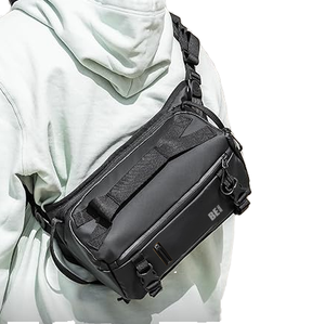 Sac à bandoulière pour appareil photo TINYAT, léger, en polyester noir, fermeture éclair, étanche, avec support pour trépied - Product Image 3