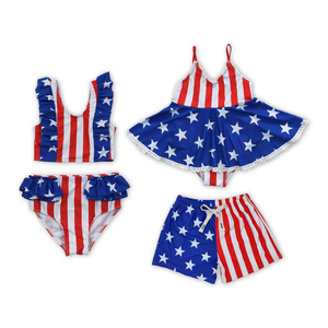 Ropa Infantil para el 4 de Julio, con Estampado de Lazos, Ropa de Verano para Niñas Pequeñas, Boutique Patriótica, Ropa de Bebé con Lazo Grande - Product Image 6
