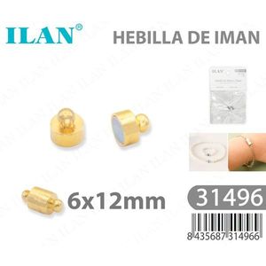 Chiusura Magnetica Ilan 6x12mm Cilindrica per Creazione di Gioielli - Product Image 1