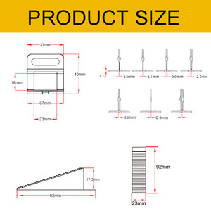 Sàn tường gạch san lấp mặt bằng hệ thống gạch Spacer clip cho gạch men và đá cài đặt - Product Image 5