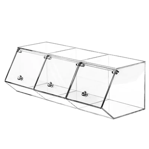 Food-grade Supermarket Food Display Storage Foods Clamshell Sweets Bin Biscuit Showcase Safe Ecofriendly Acrylic Candy Box