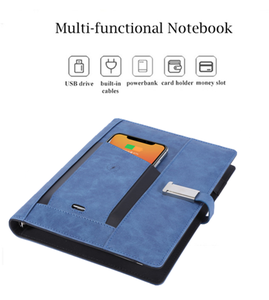 Nuevo Cuaderno Magnético de Cuero A5 de Primera Calidad con Logotipo Personalizado, Banco de Energía, Cargador Inalámbrico y Memoria USB de 8 GB, Ideal como Regalo para Nuevos Empleados - Product Image 6