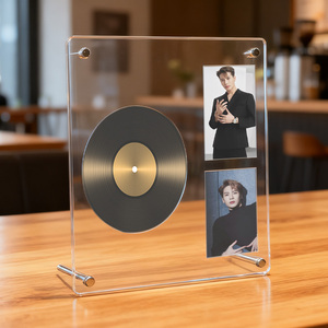 New Kpop thần tượng Acrylic <span class=keywords><strong>CD</strong></span> khung và thẻ ảnh hiển thị Album Lưu Trữ Kệ nam châm loại Máy tính để bàn trang trí <span class=keywords><strong>CD</strong></span> kỷ lục kệ - Product Image 1