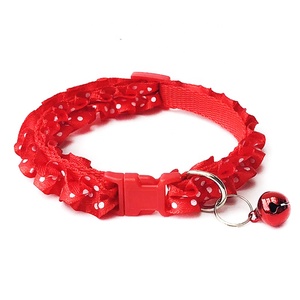 <span class=keywords><strong>Collar</strong></span> de perro de poliéster de alta calidad, bonito anillo Airtag de puntos, función de liberación rápida trenzada, campana, cuello de gato pequeño, estampado de letras - Product Image 4