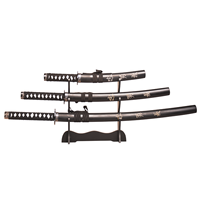 Populaire 98cm/77cm/42cm 3 pièces ensemble OEM bois Katana décoratif Dragon motif jouet épée pour la vente en gros pour Cosplay Collection