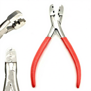 Pince à kératine pour extensions capillaires, pointe plate, pré-collée, antidérapante, en acier inoxydable, pour I-Tip, U-Tip, micro-anneaux, OEM - Product Image 4