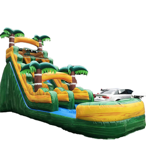 Glissière d'eau <span class=keywords><strong>gonflable</strong></span> d'arbre tropical de double <span class=keywords><strong>toboggan</strong></span> en gros pour des affaires de location - Product Image 1