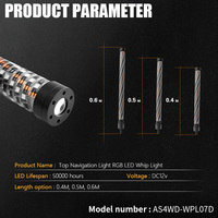 Lampe LED RGB à commande par application, clignotant, feu de recul, 35W-55W, IP67, pour Sand Rail, Buggy, RZR, UTV, ATV