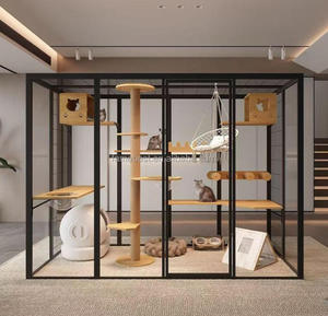 Jaula de Cristal Premium para Gatos, Estilo Villa, Transpirable, Tipo Vitrina, para el Hogar y Tiendas de Mascotas - Product Image 2