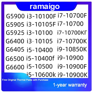 CPU G5900 5905 5925 6400 G6405 6500 6600 <span class=keywords><strong>I3</strong></span> 10105 I5 10400F 10400 I7 10700 I9 <span class=keywords><strong>10900k</strong></span> - Product Image 2
