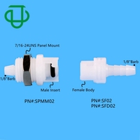 Blanc POM Eau Air CPC Connecteur Rapide Tour Rapide Déconnexion Tube Accouplement Prise Prise pour 1/16 "1/8" Tube Barbelé ID