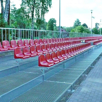 Béquilles en aluminium pour l'intérieur en métal sur mesure Sièges pour terrains de football Chaises de stade pour gradins en plastique