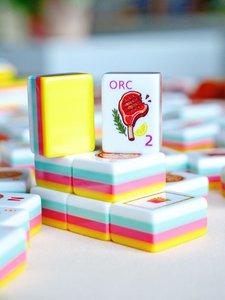 Juego de 160 Fichas de Mahjong Americanas Antideslizantes Personalizables y a la Moda con Estilo Foodie de Instagram, con Tapete, Soporte y Caja de Acrílico de 4 Niveles - Product Image 4