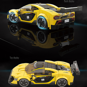 Kỹ Thuật Thể Thao Xe xây dựng khối Bộ mô hình nổi tiếng người lớn đua xe trò chơi mô hình GẠCH XÂY DỰNG chàng trai nhựa mô hình đồ chơi - Product Image 2