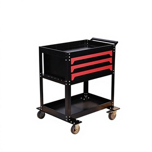 Multifunction Storage <b>Cart</b> 50x40x30cm Metal Garage <b>Tool</b> Organizer With Drawers And Wheels For Workshop Use - Product Image 4
