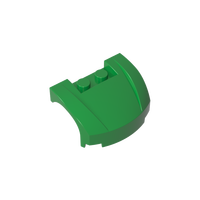 Gobricks GDS-90243 Детали для конструктора из ABS-пластика 98835: Кузов автомобиля, колесная арка/брызговик 3x4x1 2/3, низкопрофильный, изогнутый передний элемент