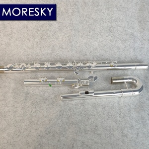 MORESKY Bass Flute C Key with Shell OEM Silver Plated <b>Musical</b> <b>Instrument</b> MBFL-101 - Product Image 4