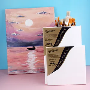 Xin Bowen AAA pin cadre prix de gros étiré blanc toile conseil avec des pièces en bois pour artiste peinture moyen conseil