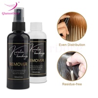 GlamorDove Coupe-extensions à logo personnalisé pour pointes K/I/U/V, Perles de colle à la kératine italienne pour extensions à la kératine par fusion