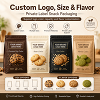 Sachet d'emballage pour biscuits imprimé sur mesure, refermable, de qualité alimentaire, haute barrière, souple, pour biscuits, OEM