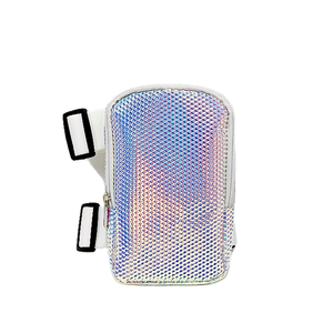 Bolso de muslo brillante de PU de 7,5 pulgadas, bolso impermeable para mujer, bolso de pierna de Carnaval, logotipo personalizado, bolso deportivo con cremallera para teléfono - Product Image 4