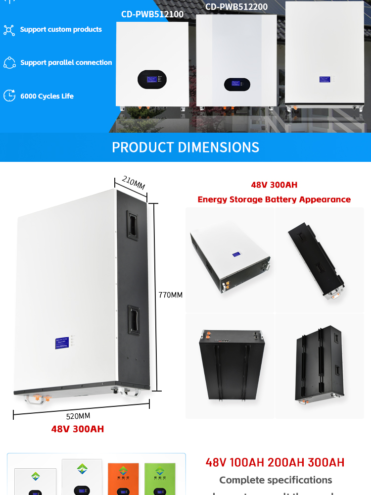 SIPANI 15 kW Lithiumbatterie 48 V 300 Ah 6000 Zyklen Power Wandbatterie Home Solarbatterie
