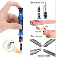 Mini juego de destornilladores de precisión 117 en 1 de alta calidad con brocas multiusos de acero CRV Kit de destornilladores de reparación electrónica herramientas