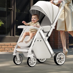 Poussette portable <span class=keywords><strong>ultra</strong></span>-légère facilement pliée avec de légères caractéristiques absorbant les chocs pour les nouveau-nés de 3 ans avec de grandes roues - Product Image 1