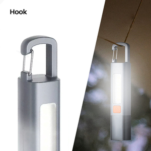 800mAh có thể sạc lại EDC <span class=keywords><strong>Torch</strong></span> ánh sáng với móc cho cắm trại ngoài trời siêu sáng mini Túi xách tay Led đèn pin không thấm nước - Product Image 5