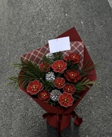 Geknoopte kunstbloemen decoratie bruidsboeket docentenbedankje voor cadeauwinkel en seizoenscollectie