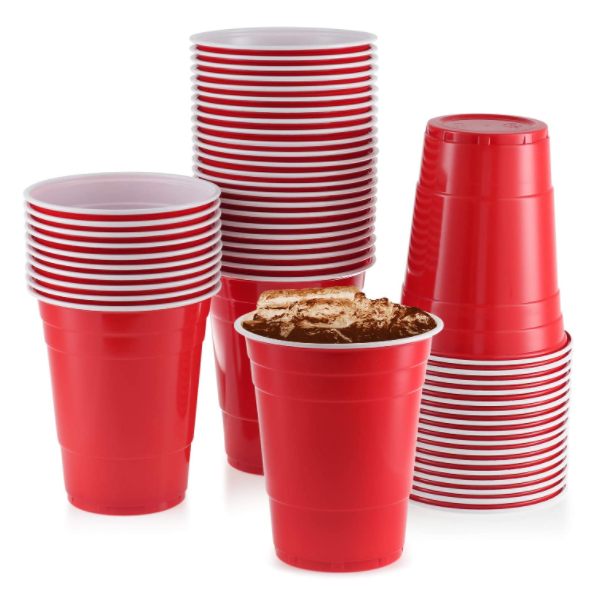 16 унций, одноразовые большие красные чашки на день рождения