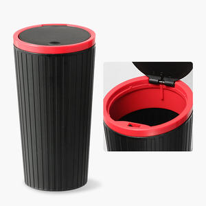 CAR TRASH BIN ALLOY GARBAGE CAN FOR CAR DUSTBIN WASTE RUBBISH BASKET BIN ORGANIZER STORAGE HOLDER BAG AUTO ACCESSORIES