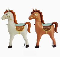 Ballons de fête géants en forme de cheval galopant, 3D, thème western cowboy, pour fête d'anniversaire de garçon, toile de fond personnalisée