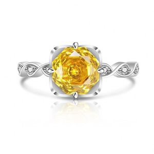 <b>Adjustable</b> Women's Fine Trendy Platinum Plated Zircon Gemstone Opening <b>Ring</b> Colorful Rose Cut Flower Design Copper Anniversary - Product Image 3