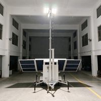 Tour d'éclairage d'urgence solaire sur remorque avec éclairage LED étanche IP65 pour un déploiement flexible