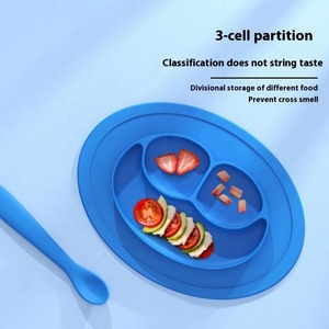 จานซิลิโคนลายการ์ตูนสำหรับ<span class=keywords><strong>เด็ก</strong></span> พร้อมจุกดูด ป้องกันการตก สำหรับฝึกทาน<span class=keywords><strong>ข้าว</strong></span> ชามข้าวเด็ก จานอาหารเสริมสำหรับเด็ก - Product Image 5