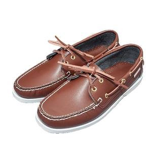 Mocassins classiques rétro en <span class=keywords><strong>cuir</strong></span> de vachette huilé rouge brun, plateforme, semelle en caoutchouc souple, chaussures de marche à lacets pour hommes, chaussures <span class=keywords><strong>bateau</strong></span> décontractées - Product Image 6